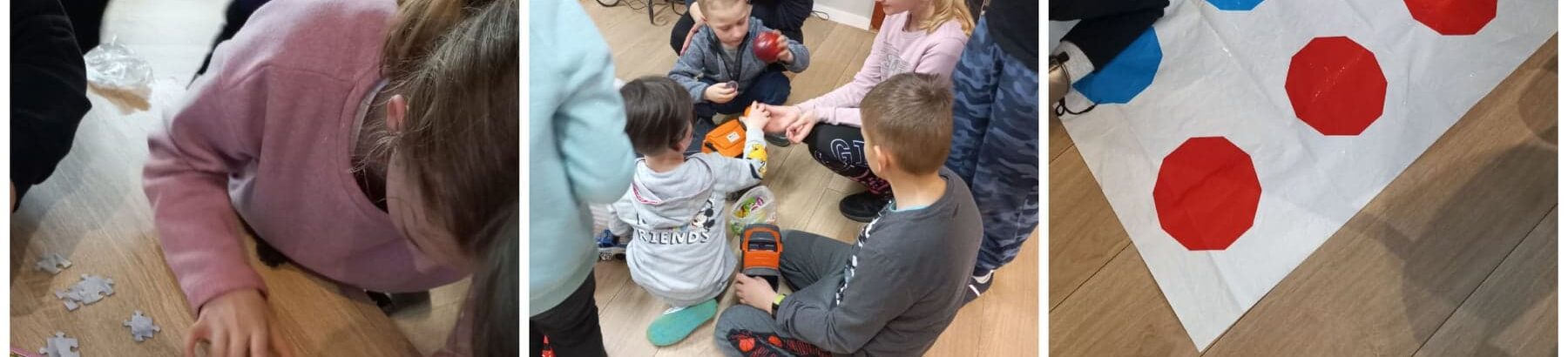 Wspólna zabawa naszych wolontariuszy z dziećmi z Ukrainy